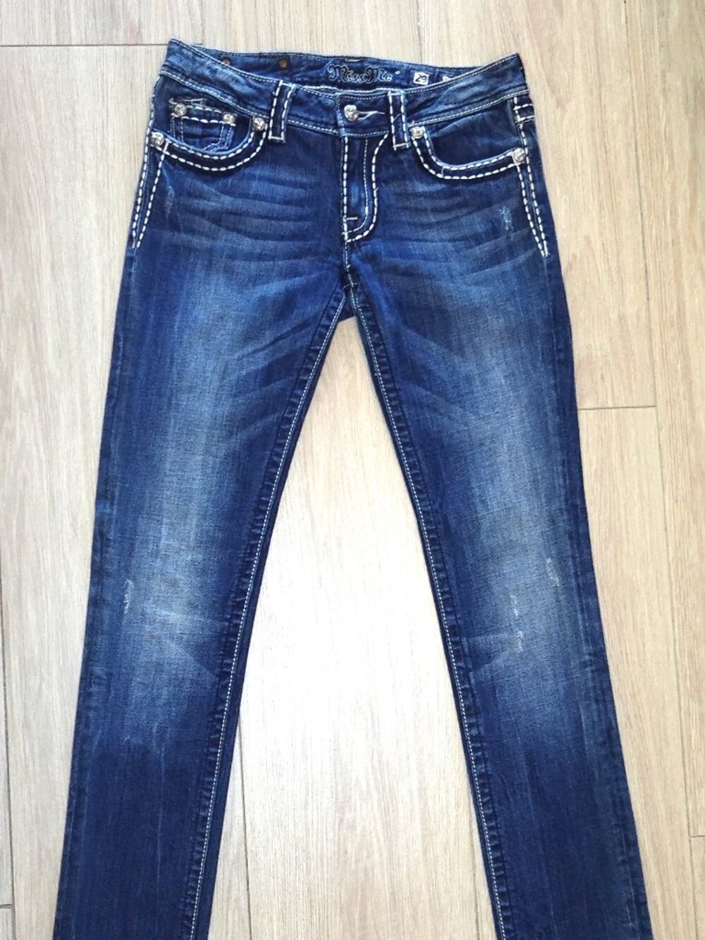 Miss Me Low Rise Skinny Jeans Womens 29 Long Stretch Denim 37" Inseam
